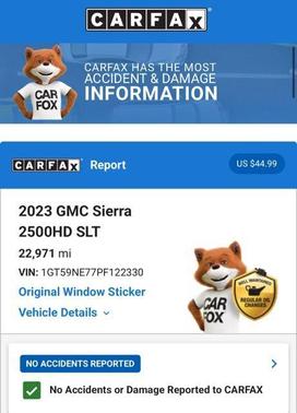 Summit White 2023 GMC Sierra 2500 SLT