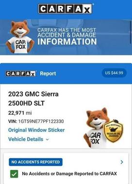 Summit White 2023 GMC Sierra 2500 SLT