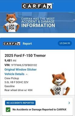 Agate Black Metallic 2025 Ford F-150 Tremor