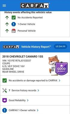 2018 Chevrolet Camaro 1SS