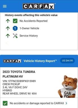 2023 Toyota Tundra Hybrid Platinum