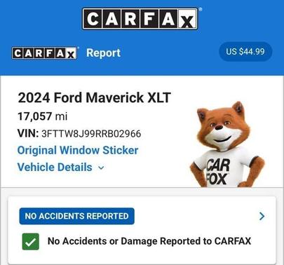 Shadow Black 2024 Ford Maverick XLT