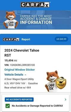 Black 2024 Chevrolet Tahoe RST