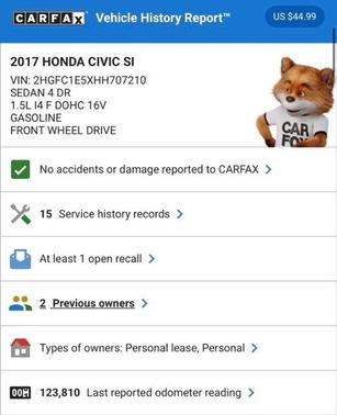 2017 Honda Civic Si
