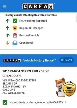 2016 BMW 428 Gran Coupe i xDrive