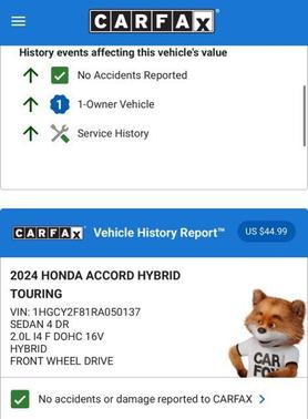 2024 Honda Accord Hybrid Touring
