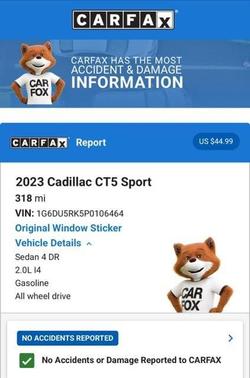 Wave Metallic 2023 Cadillac CT5 Sport AWD