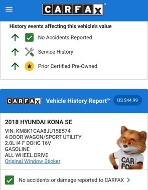 2018 Hyundai KONA SE