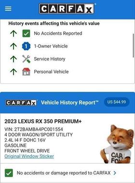 2023 Lexus RX 350 Premium Plus