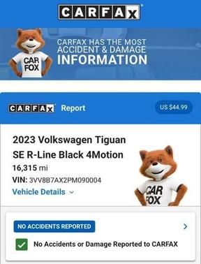 Opal White Pearl Effect 2023 Volkswagen Tiguan 2.0T SE R-Line Black