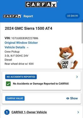Onyx Black 2024 GMC Sierra 1500 AT4