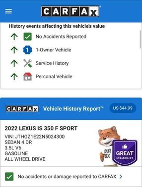 2022 Lexus IS 350 F Sport