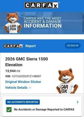 Metallic 2026 GMC Sierra 1500 Elevation