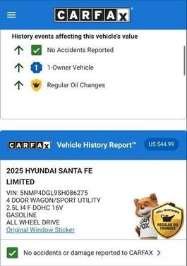 Brass 2025 Hyundai SANTA FE Limited