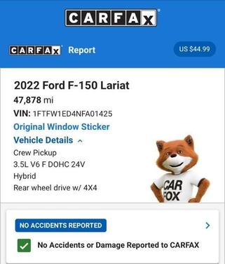 Gray Metallic 2022 Ford F-150 Lariat