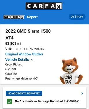 Onyx Black 2022 GMC Sierra 1500 AT4