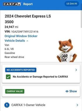 Summit White 2024 Chevrolet Express 3500 LS