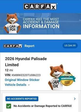Sapphire 2026 Hyundai PALISADE Limited
