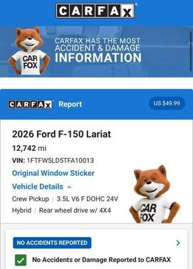 Star White 2026 Ford F-150 Lariat