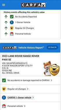 2023 Land Rover Range Rover P400 SE