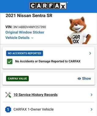 Orange 2021 Nissan Sentra SR