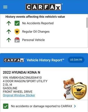 Racing Red 2022 Hyundai Kona N Base