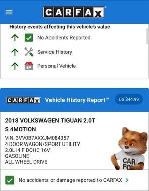 2018 Volkswagen Tiguan 2.0T S