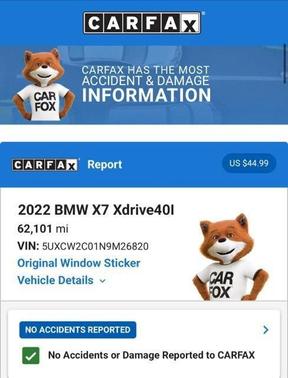 Carbon Black Metallic 2022 BMW X7 xDrive40i