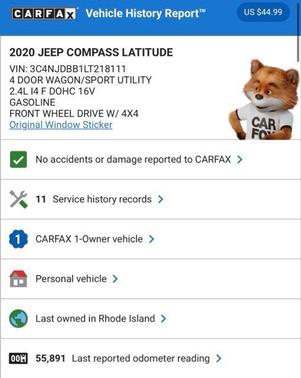 Jazz Blue Pearlcoat 2020 Jeep Compass Latitude