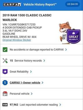 2019 RAM 1500 Classic Warlock