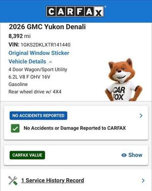 Onyx Black 2026 GMC Yukon Denali