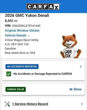 Onyx Black 2026 GMC Yukon Denali
