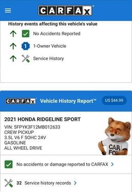 2021 Honda Ridgeline Sport