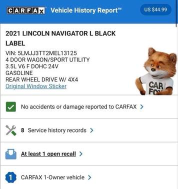 2021 Lincoln Navigator L Black Label