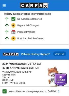 2024 Volkswagen Jetta GLI 40th Anniversary Edition