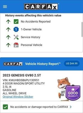 Himalayan Gray 2023 Genesis GV80 2.5T