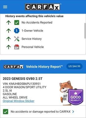 Himalayan Gray 2023 Genesis GV80 2.5T
