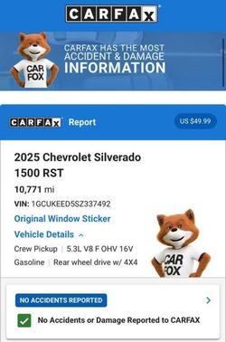 Summit White 2025 Chevrolet Silverado 1500 RST