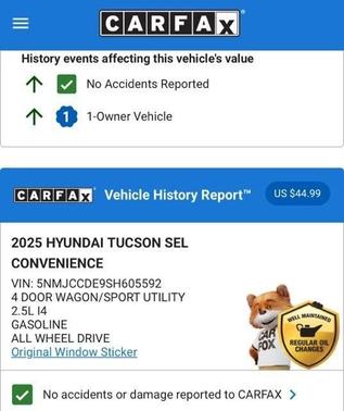 2025 Hyundai TUCSON SEL Convenience