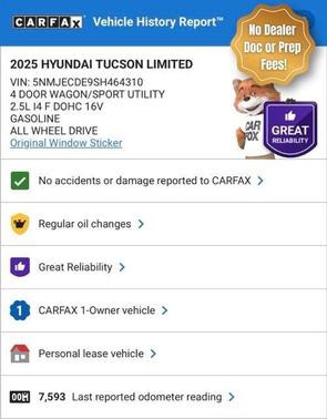 White Pearl 2025 Hyundai TUCSON Limited