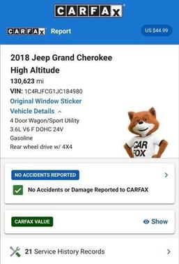 Diamond Black 2018 Jeep Grand Cherokee High Altitude