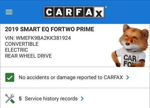 2019 smart EQ ForTwo Prime