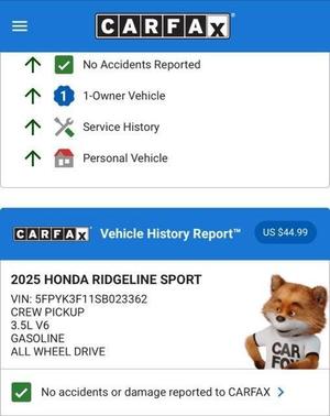 2025 Honda Ridgeline Sport