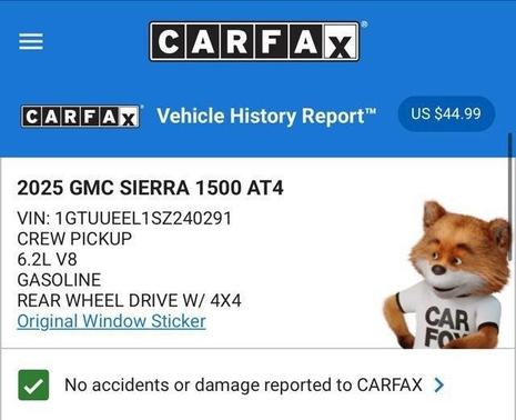 2025 GMC Sierra 1500 AT4