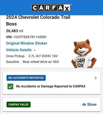 Sterling Gray Metallic 2024 Chevrolet Colorado Trail Boss