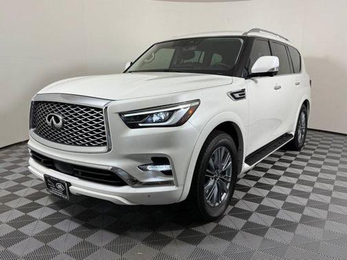 Moonstone White 2022 INFINITI QX80 Luxe