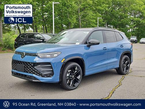 Monterey Blue W/Deep Black Roof 2026 Volkswagen Tiguan 2.0T SE R-Line Black