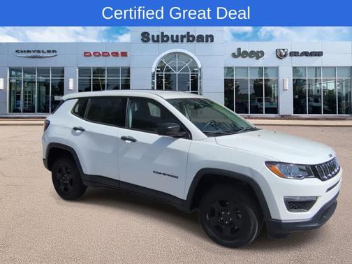 White Clearcoat 2019 Jeep Compass Sport