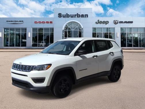 White Clearcoat 2019 Jeep Compass Sport
