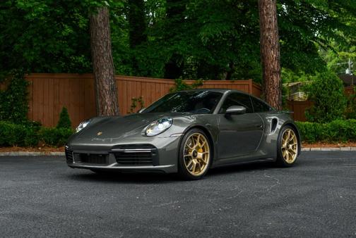 Green 2021 Porsche 911 Turbo S Coupe